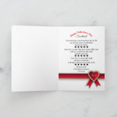 バレンタインデー – Sweetheart – 赤/ハート/ロマンチック シーズンカード (内部)