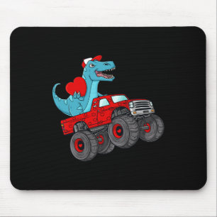 バレンタインデー+T+Rex+乗る+モンスタートラック+よちよち歩き マウスパッド