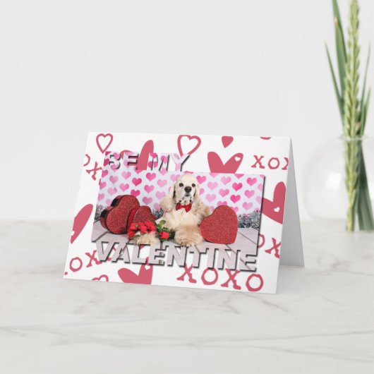 バレンタインデー- Tobey -コッカースパニエル シーズンカード (正面)