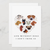 バレンタインデー XOXO かわいいペットの子犬の写真 ホリデー シーズンカード (正面/裏面)