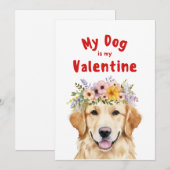 バレンタインデー XOXO かわいいペット子犬犬の写真 休日 シーズンカード (正面/裏面)