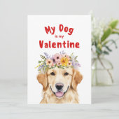 バレンタインデー XOXO かわいいペット子犬犬の写真 休日 シーズンカード (スタンド正面)