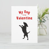 バレンタインデー XOXO かわいいペット子犬犬の写真 休日 シーズンカード (スタンド正面)