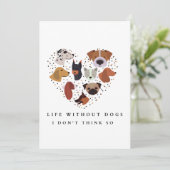 バレンタインデー XOXO かわいいペット 子犬 犬 フォト ホリデ シーズンカード (スタンド正面)