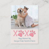 バレンタインデー XOXO ペット 犬 写真 クラスルーム キッズ ノートカード (正面)