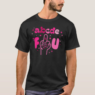 バレンタインデーABCDEFU中指ハートVday Tシャツ