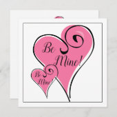 バレンタインデーBe Mineハート&バースお洒落 シーズンカード (正面/裏面)