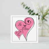 バレンタインデーBe Mineハート&バースお洒落 シーズンカード (スタンド正面)