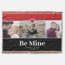 バレンタインデーBe Mineフォトコラージュ スローブランケット