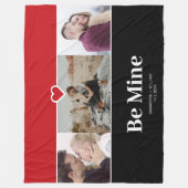 バレンタインデーBe Mineフォトコラージュ フリースブランケット (正面)