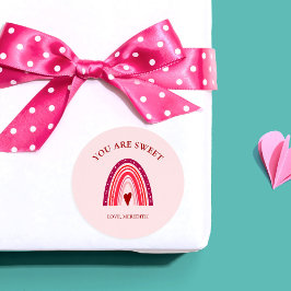 バレンタインデーBoho Rainbow You are sweet ラウンドシール