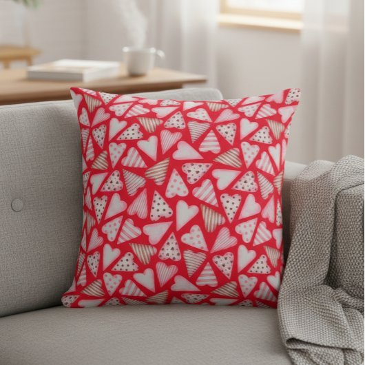 バレンタインデーCookieハートの水色 クッション