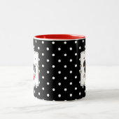 バレンタインデーDachshund （ブラック&タン） – かわいい犬 ツートーンマグカップ (中央)