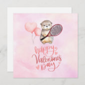 バレンタインデーforテニスプレーヤーピンクテーマ シーズンカード (正面/裏面)