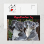 バレンタインデーKoala Bearsはがき シーズンポストカード (正面/裏面)