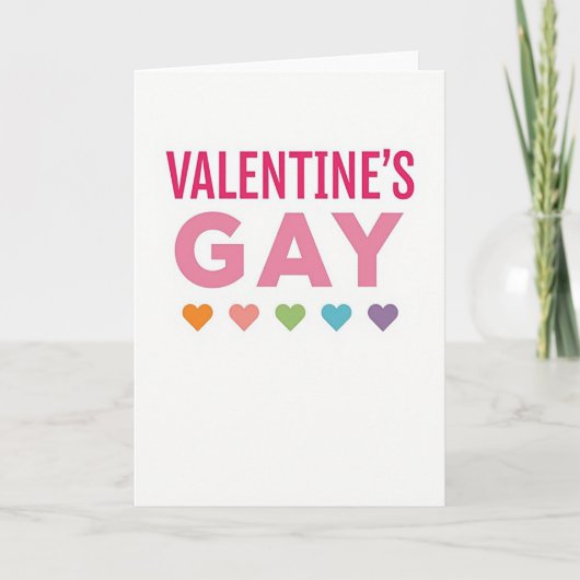 バレンタインデーLGBTQカード カード (正面)