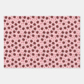 バレンタインデーLove BugとBee Mine Butes Pink ラッピングペーパーシート (正面3)