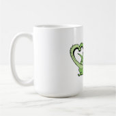 バレンタインデーMAGドラゴンのカップルのテールハート コーヒーマグカップ (左)