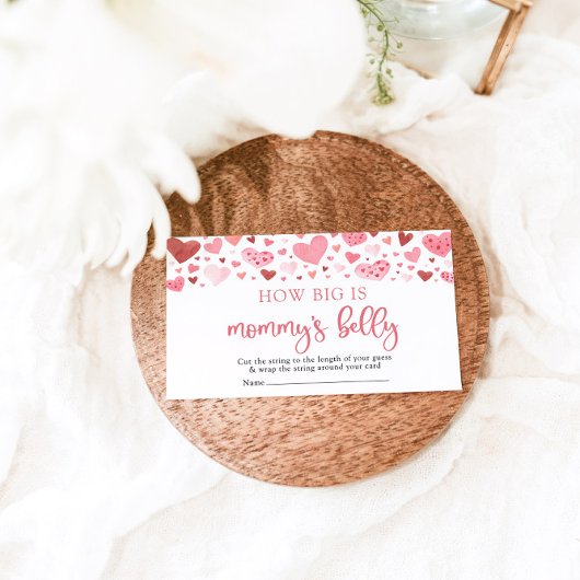 バレンタインデーMommy's Bellyの大きさ エンクロージャーカード
