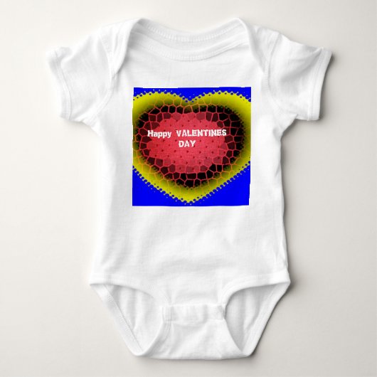 バレンタインデーTシャツ ベビーボディスーツ (正面)