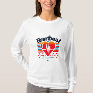 バレンタインデーTシャツ || HeartBeat For You || Tシャツ