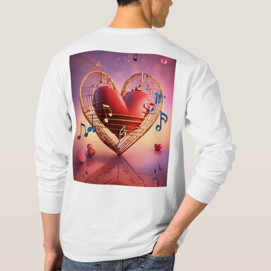 バレンタインデーTシャツ Tシャツ (裏面)