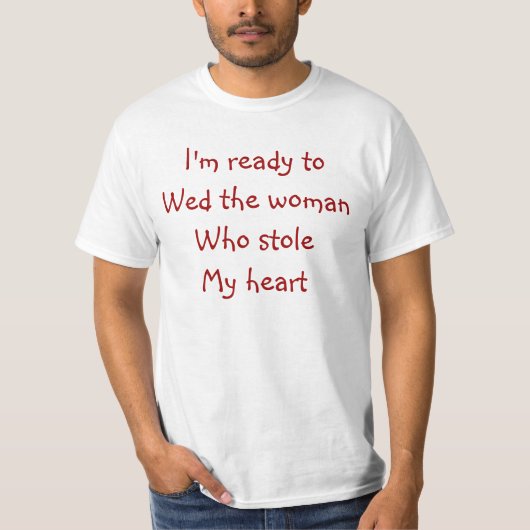 バレンタインデーTシャ結婚ツの提案 Tシャツ (正面)