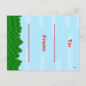 バレンタインデーTレックス恐竜かわいい子供たちの教室 シーズンポストカード (裏面)