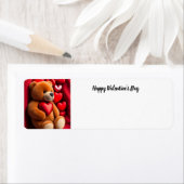 バレンタインデーteddy bear差出人住所ラベル ラベル (インサイチュ)