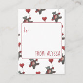 バレンタインデーTeddy Bear教室カードパック コーリングカード (裏面)