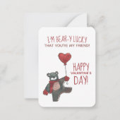 バレンタインデーTeddy Bear教室カード ノートカード (正面)