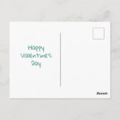 バレンタインデーteddy bear holding love balloon Ca ポストカード (裏面)