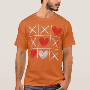 バレンタインデーTic Tac Toe Valentine おもしろい Love H Tシャツ