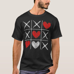 バレンタインデーTic Tac Toe Valentine おもしろい Love H Tシャツ
