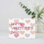 バレンタインデーVivaマゼンタ、ハート、写真 シーズンポストカード (スタンド正面)