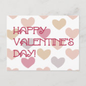 バレンタインデーVivaマゼンタ、ハート、写真 シーズンポストカード (正面)