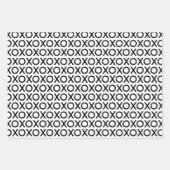 バレンタインデーX O X O白黒パターン ラッピングペーパーシート (正面)