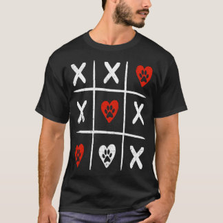バレンタインデーXoゲームかわいいハートfor Cat Girl W Tシャツ