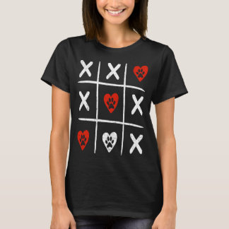バレンタインデーXoゲームかわいいハートfor Cat Girl W Tシャツ