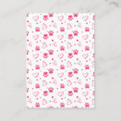 バレンタインデーXOXOかわいい子供たち教室ドッグフォト ノートカード (裏面)