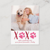 バレンタインデーXOXOかわいい子供たち教室ドッグフォト ノートカード (正面)