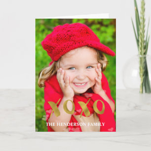 バレンタインデーXOXOの写真カード シーズンカード