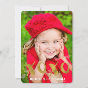 バレンタインデーXOXOの写真カード シーズンカード