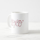バレンタインデーXOXOデザインマグ コーヒーマグカップ (正面左)