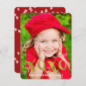 バレンタインデーXOXOフォトカード シーズンカード (正面/裏面)