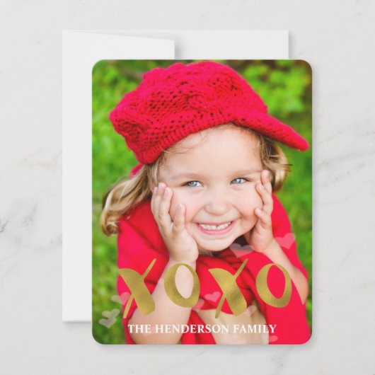 バレンタインデーXOXOフォトカード シーズンカード (正面)