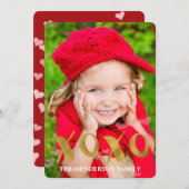 バレンタインデーXOXOフォトカード シーズンカード (正面/裏面)