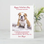 バレンタインデ最高のイパパエバカスタムーペットドッグ写真 シーズンカード (スタンド正面)