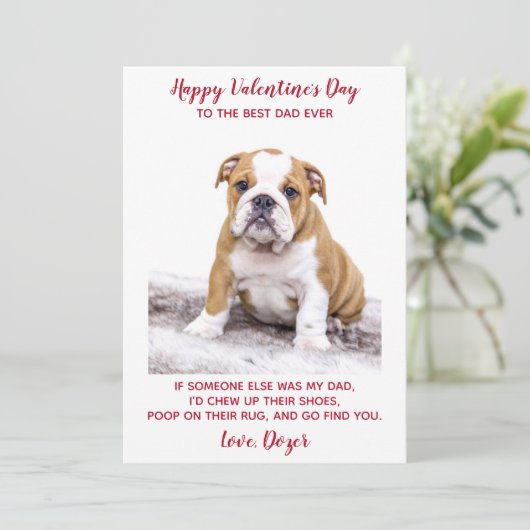 バレンタインデ最高のイパパエバカスタムーペットドッグ写真 シーズンカード (スタンド正面)