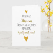 バレンタインデ最高のーおもしろいは カード (黄色い花)